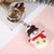 Cartoon Style Santa Claus Silica Gel Christmas Unisex Bag Pendant Keychain