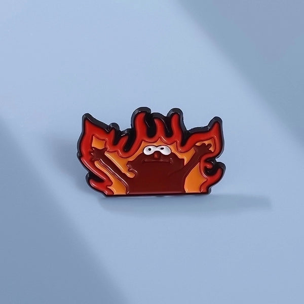 Cartoon Style Simple Style Pin Flame Alloy Plating Unisex Brooches