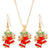 Cartoon Style Snowman Elk Alloy Plating 14k Gold Plated Christmas Women's Earrings Necklace