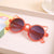 Cartoon Style Solid Color Ac Round Frame Full Frame Kids Sunglasses