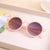 Cartoon Style Solid Color Ac Round Frame Full Frame Kids Sunglasses