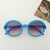 Cartoon Style Solid Color Pc Resin Oval Frame Full Frame Kids Sunglasses