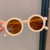 Cartoon Style Solid Color Pc Round Frame Full Frame Kids Sunglasses