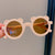 Cartoon Style Solid Color Pc Round Frame Full Frame Kids Sunglasses