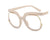 Casual Basic Color Block Leopard Resin Round Frame Full Frame Optical Glasses