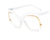 Casual Basic Color Block Leopard Resin Round Frame Full Frame Optical Glasses