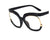 Casual Basic Color Block Leopard Resin Round Frame Full Frame Optical Glasses