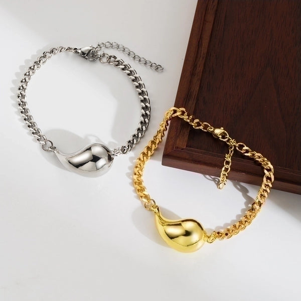 Casual Basic Water Droplets Copper Plating 18k Gold Plated Bracelets