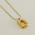 Casual Classic Style Letter Stainless Steel Polishing Plating 18k Gold Plated Pendant Necklace