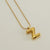 Casual Classic Style Letter Stainless Steel Polishing Plating 18k Gold Plated Pendant Necklace