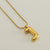 Casual Classic Style Letter Stainless Steel Polishing Plating 18k Gold Plated Pendant Necklace