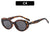 Casual Classic Style Solid Color Leopard Ac Oval Frame Full Frame Women's Sunglasses