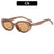 Casual Classic Style Solid Color Leopard Ac Oval Frame Full Frame Women's Sunglasses