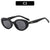 Casual Classic Style Solid Color Leopard Ac Oval Frame Full Frame Women's Sunglasses