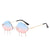 Casual Clouds Lightning Pc Special-shaped Mirror Frameless Women's Sunglasses