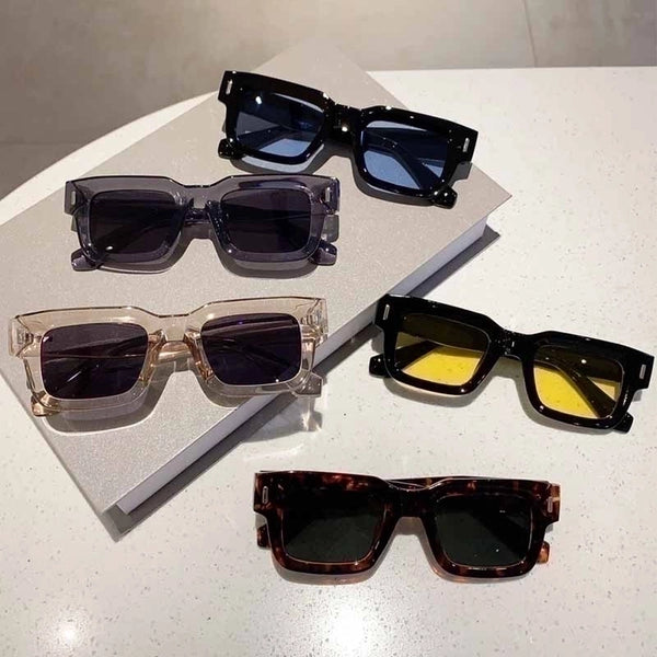 Casual Color Block Ac Square Full Frame Women's Sunglasses