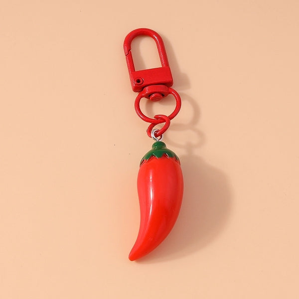 Casual Commute Chili Alloy Keychain