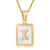 Casual Commute Letter Stainless Steel Plating Inlay Shell 18k Gold Plated Pendant Necklace