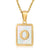 Casual Commute Letter Stainless Steel Plating Inlay Shell 18k Gold Plated Pendant Necklace