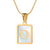 Casual Commute Letter Stainless Steel Plating Inlay Shell 18k Gold Plated Pendant Necklace