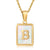 Casual Commute Letter Stainless Steel Plating Inlay Shell 18k Gold Plated Pendant Necklace