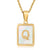 Casual Commute Letter Stainless Steel Plating Inlay Shell 18k Gold Plated Pendant Necklace