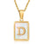 Casual Commute Letter Stainless Steel Plating Inlay Shell 18k Gold Plated Pendant Necklace