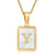 Casual Commute Letter Stainless Steel Plating Inlay Shell 18k Gold Plated Pendant Necklace