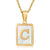 Casual Commute Letter Stainless Steel Plating Inlay Shell 18k Gold Plated Pendant Necklace