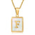 Casual Commute Letter Stainless Steel Plating Inlay Shell 18k Gold Plated Pendant Necklace