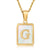 Casual Commute Letter Stainless Steel Plating Inlay Shell 18k Gold Plated Pendant Necklace