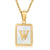 Casual Commute Letter Stainless Steel Plating Inlay Shell 18k Gold Plated Pendant Necklace