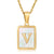 Casual Commute Letter Stainless Steel Plating Inlay Shell 18k Gold Plated Pendant Necklace