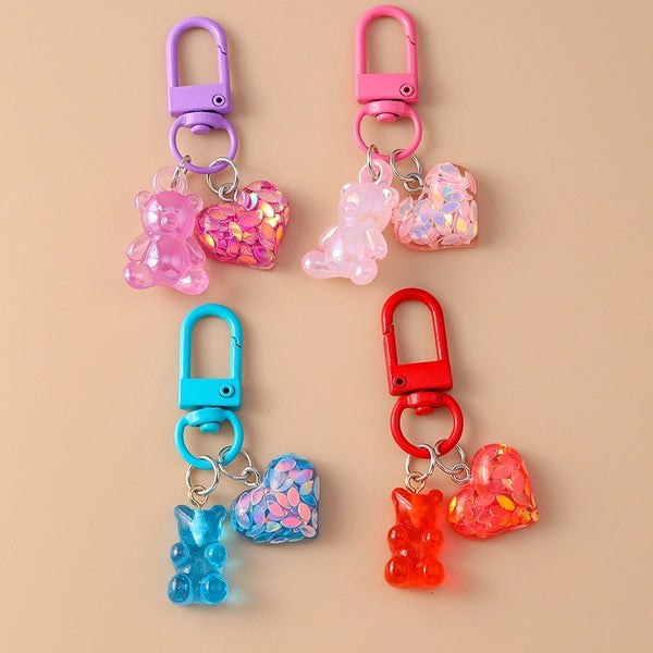 Casual Cute Commute Bear Alloy Resin Keychain