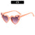 Casual Cute Heart Shape Pc Special-Shaped Mirror Full Frame Glasses