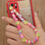 Casual Cute Letter Heart Shape Soft Clay Beaded Mobile Phone Chain