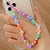 Casual Cute Letter Heart Shape Soft Clay Beaded Mobile Phone Chain