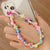 Casual Cute Letter Heart Shape Soft Clay Beaded Mobile Phone Chain