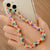 Casual Cute Letter Heart Shape Soft Clay Beaded Mobile Phone Chain