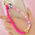 Casual Cute Letter Heart Shape Soft Clay Beaded Mobile Phone Chain