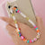 Casual Cute Letter Heart Shape Soft Clay Beaded Mobile Phone Chain