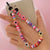 Casual Cute Letter Heart Shape Soft Clay Beaded Mobile Phone Chain