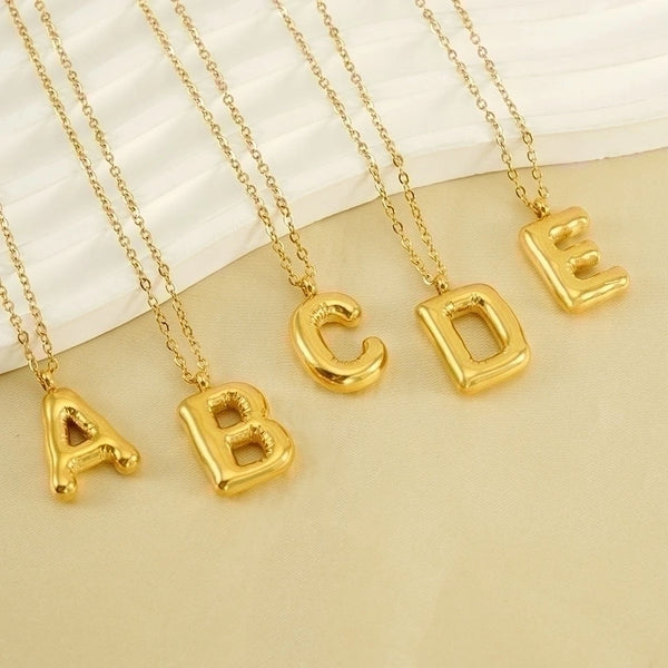 Casual Cute Letter Stainless Steel Plating Pendant Necklace