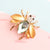 Casual Cute Pastoral Insect Beetles Bee Alloy Inlay Rhinestones Unisex Brooches