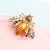 Casual Cute Pastoral Insect Beetles Bee Alloy Inlay Rhinestones Unisex Brooches