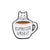 Casual Cute Pin Cartoon Cup Cat Alloy Enamel Plating Unisex Brooches