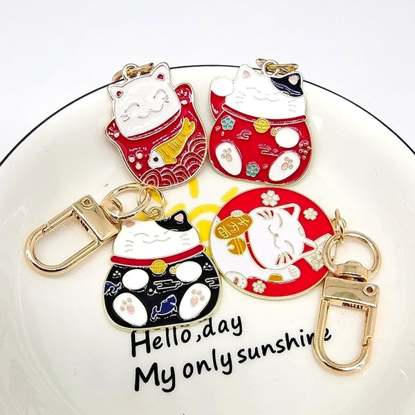 Casual Cute Simple Style Animal Cat Alloy Enamel Bag Pendant Keychain