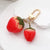 Casual Cute Simple Style Strawberry Bell Alloy Resin Bag Pendant Keychain