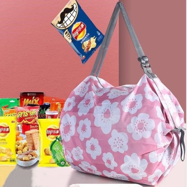 Casual Dog Solid Color Flower Nylon Shopping Bags