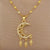 Casual Dreamcatcher Moon Titanium Steel Copper Plating Hollow Out Inlay Zircon Pendant Necklace